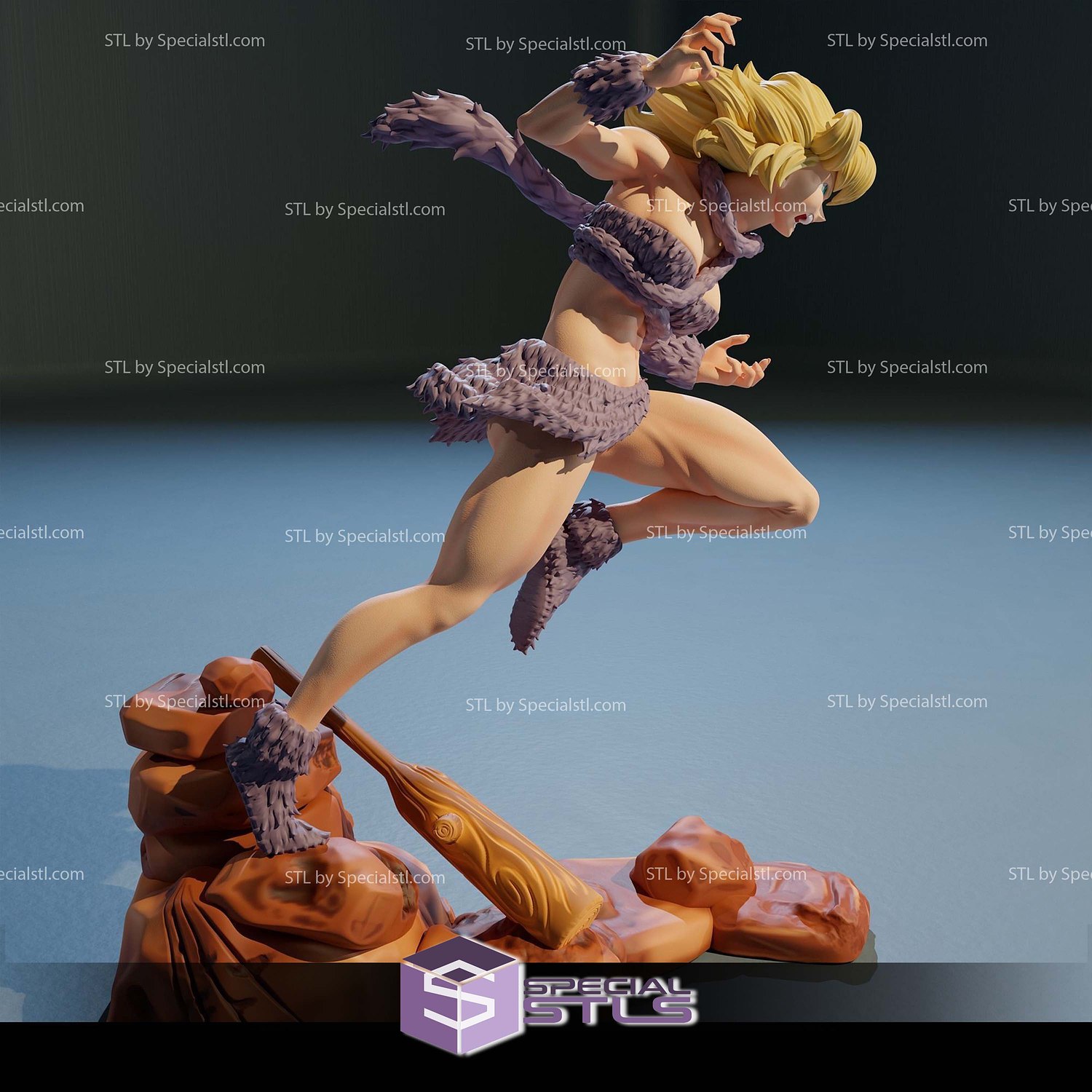 Ayla Chrono Trigger Digital STL Files 3D Model — view 5