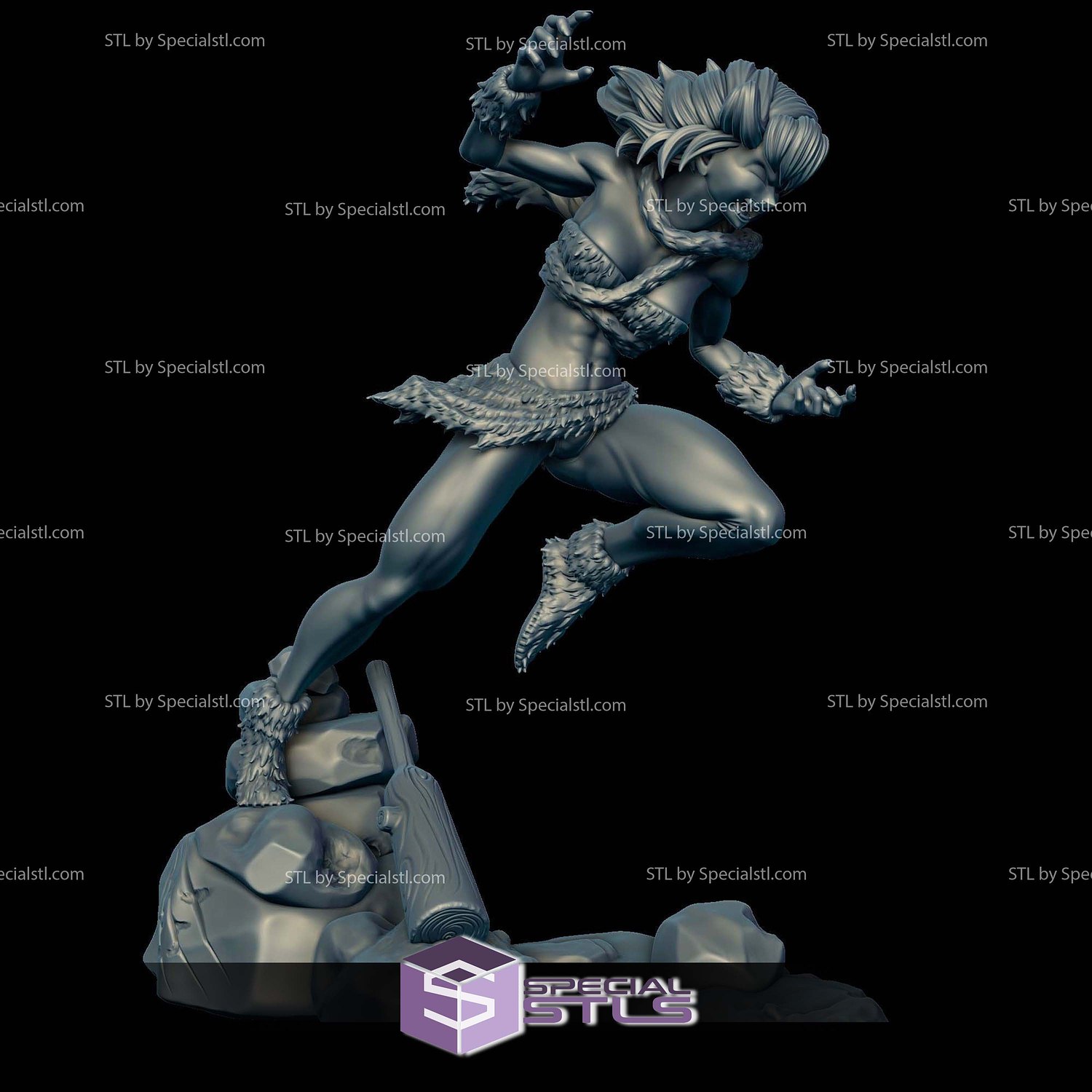 Ayla Chrono Trigger Digital STL Files 3D Model — view 6