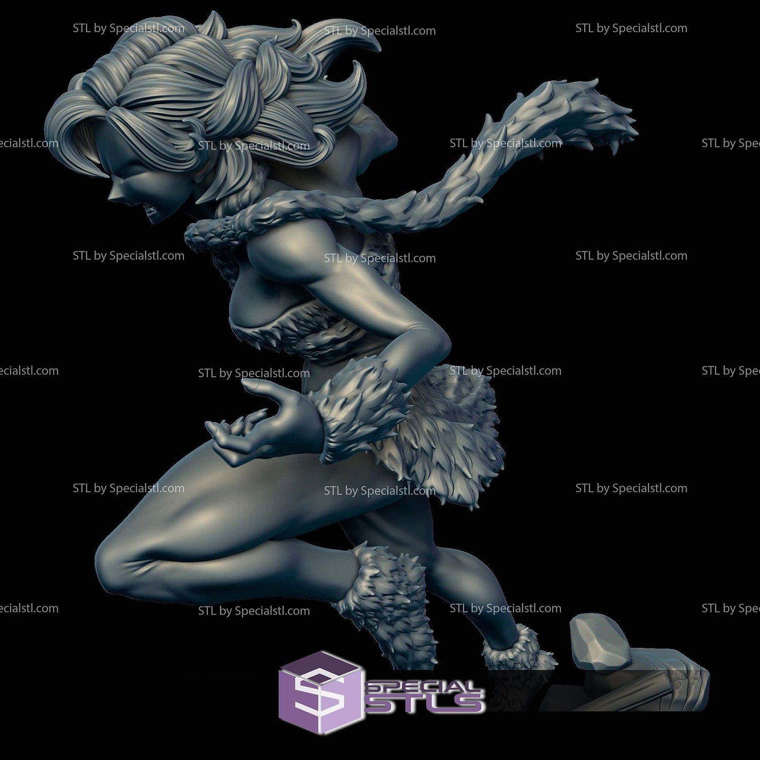 Ayla Chrono Trigger Digital STL Files 3D Model — view 8