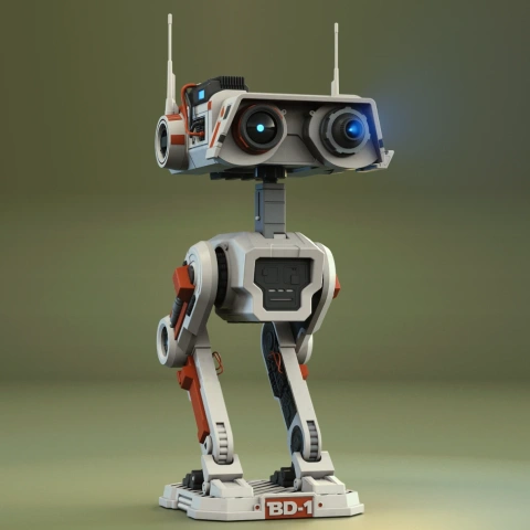 BD-1 Droid 3D Printing Model | Assembly + Action STL Model