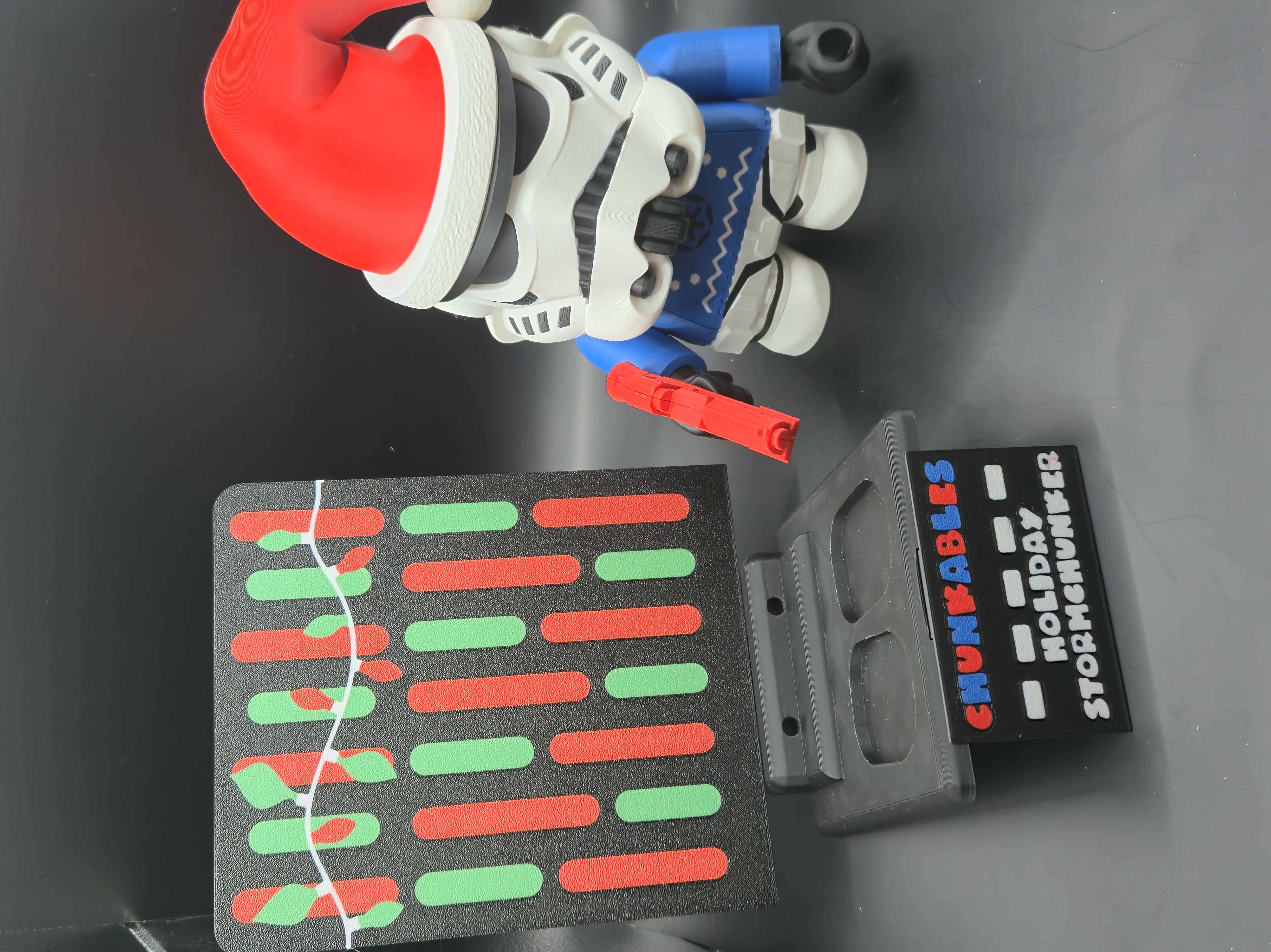 Holiday Stormchunker Multicolor Nameplates and Backer 3D 3MF Model