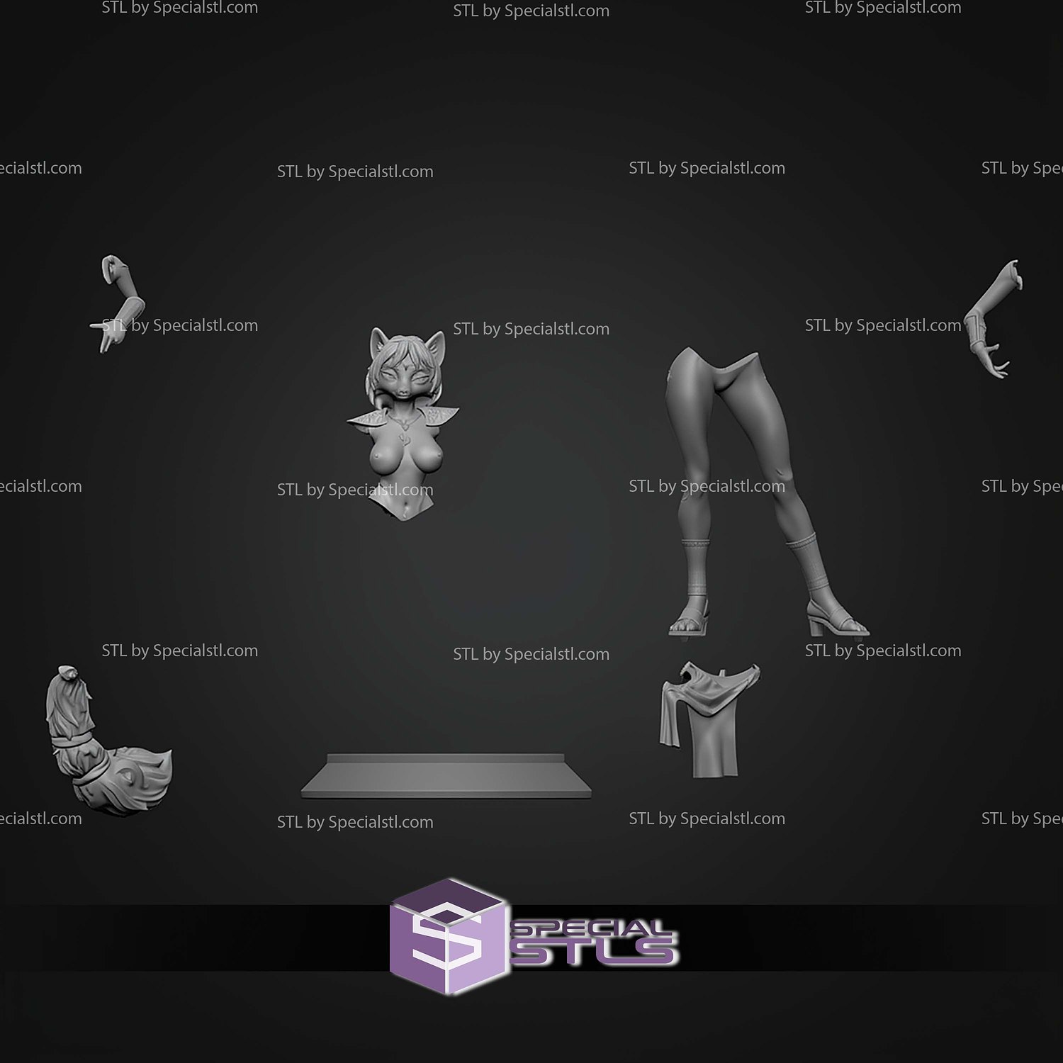 Krystal Star Fox Alternative STL Files 3D Model — view 2