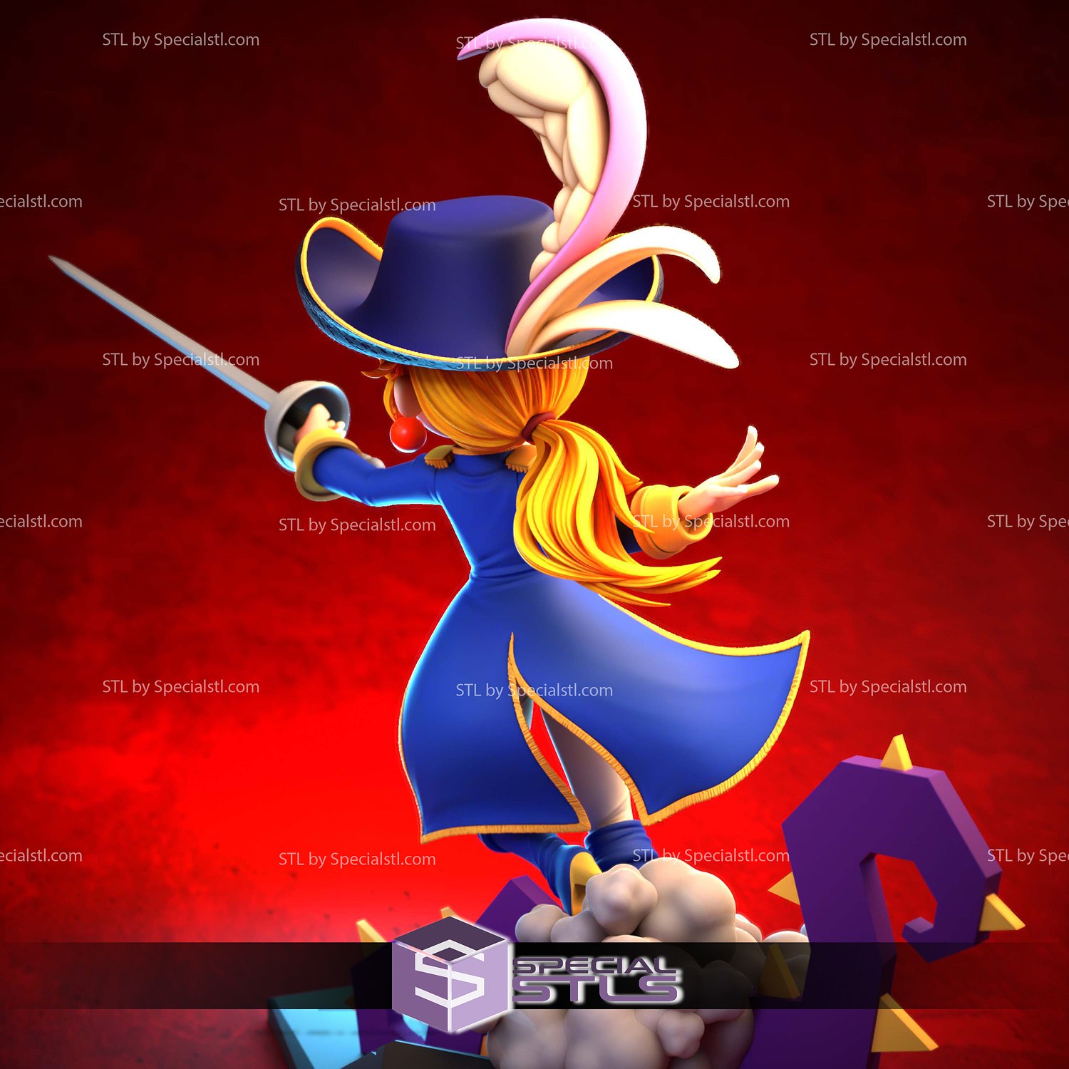 Princess Peach Showtime 3D Printer Files STL Model — view 3