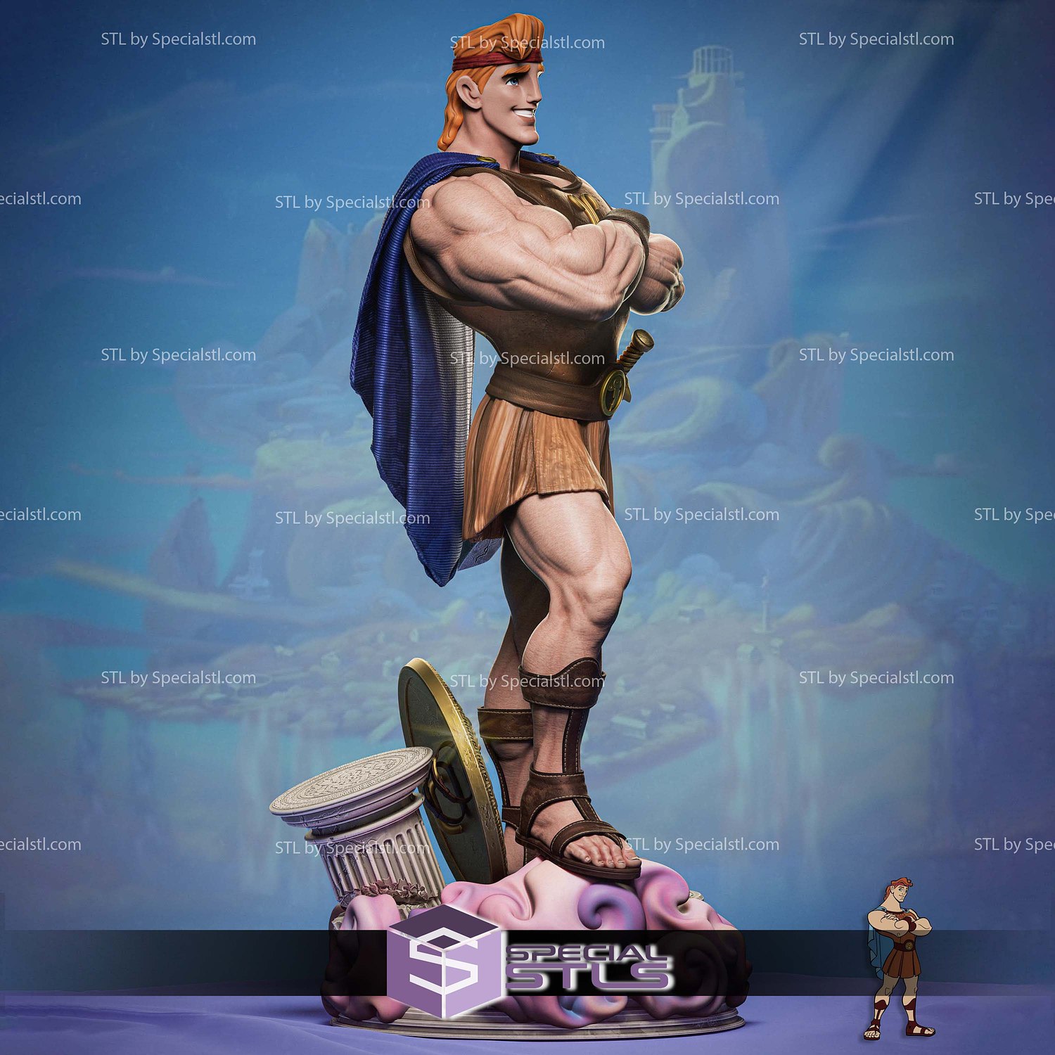 Hercules Olympus 3D Printer Files STL Model — view 2