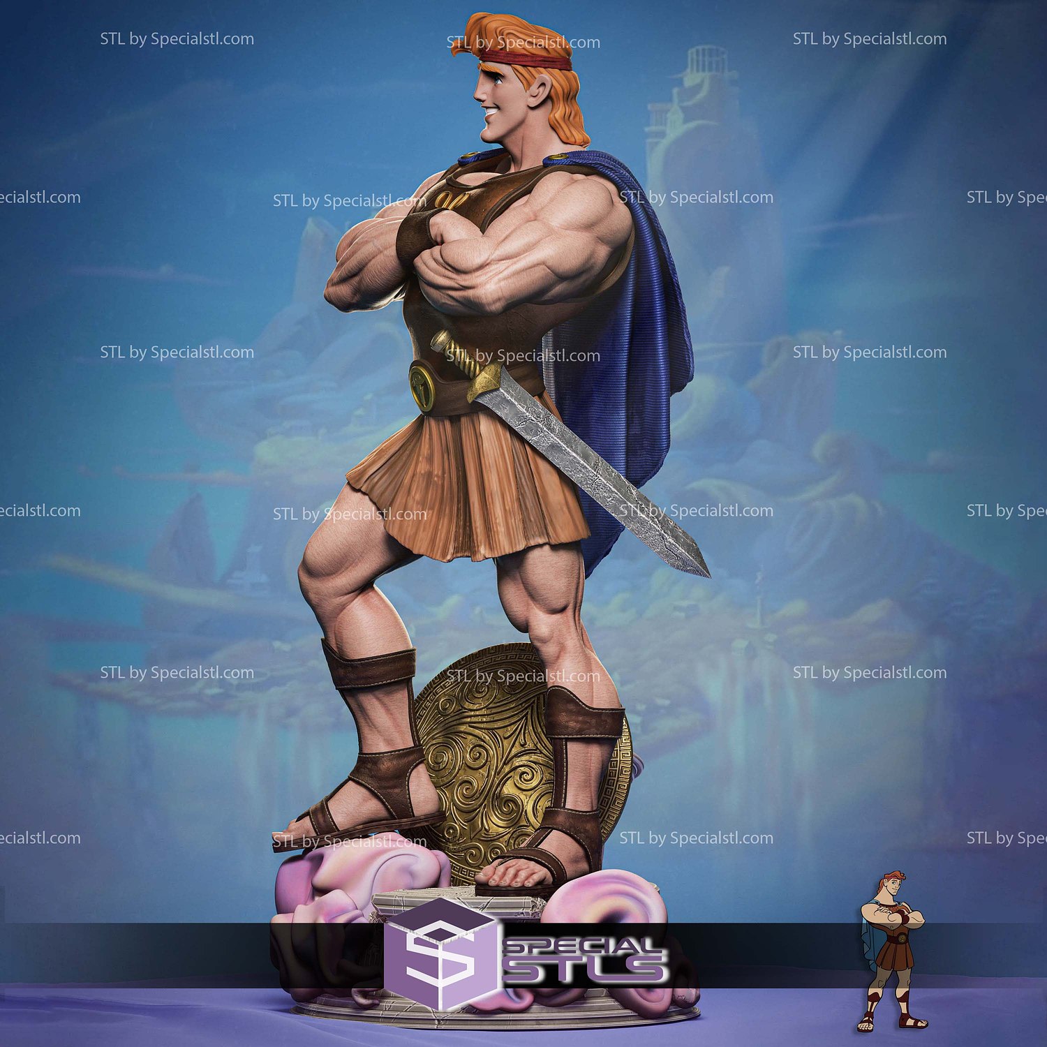 Hercules Olympus 3D Printer Files STL Model — view 3