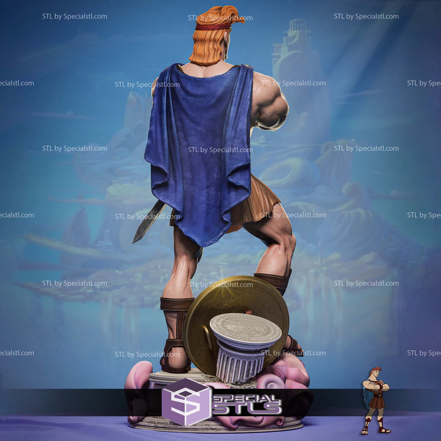 Hercules Olympus 3D Printer Files STL Model — view 4