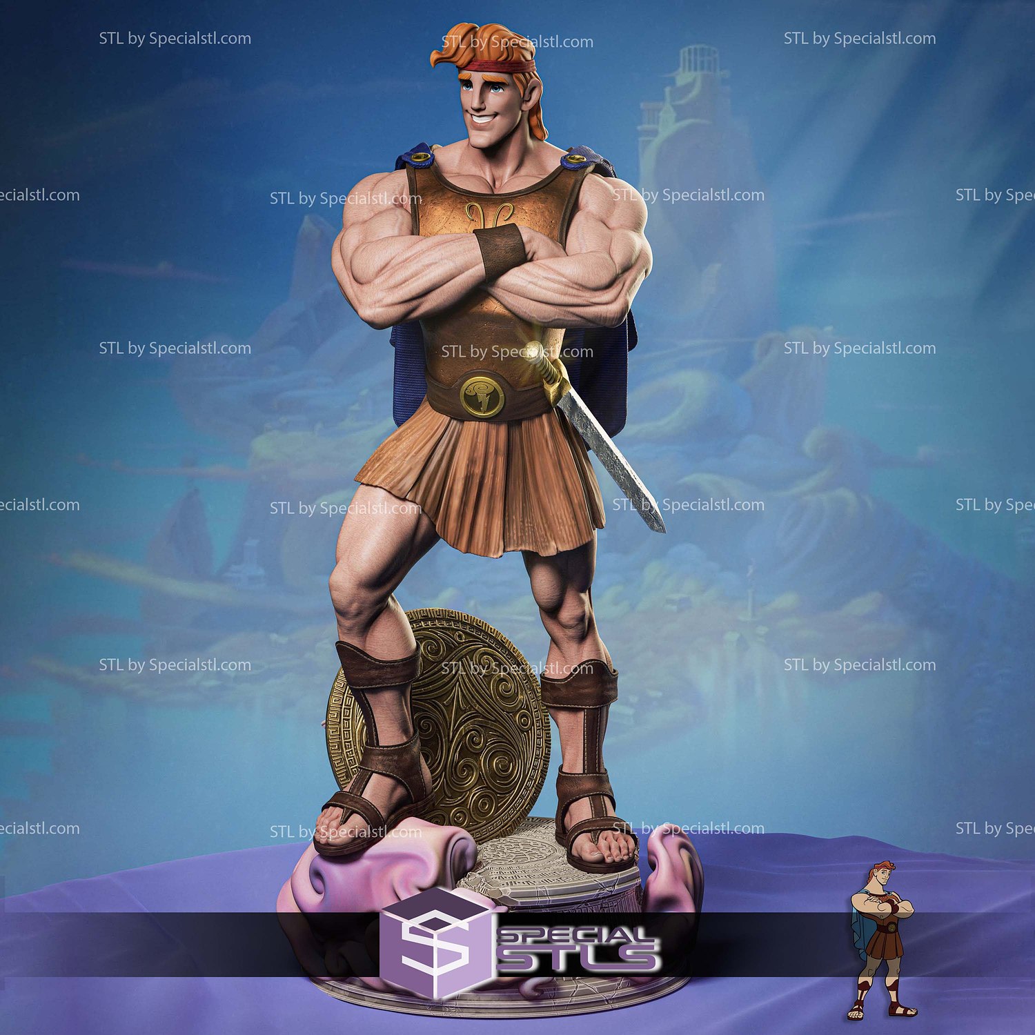 Hercules Olympus 3D Printer Files STL Model — view 5