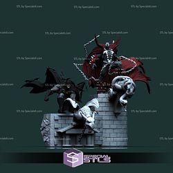 Spawn and Batman Diorama Collection 3D Printer Files STL Model — view 1