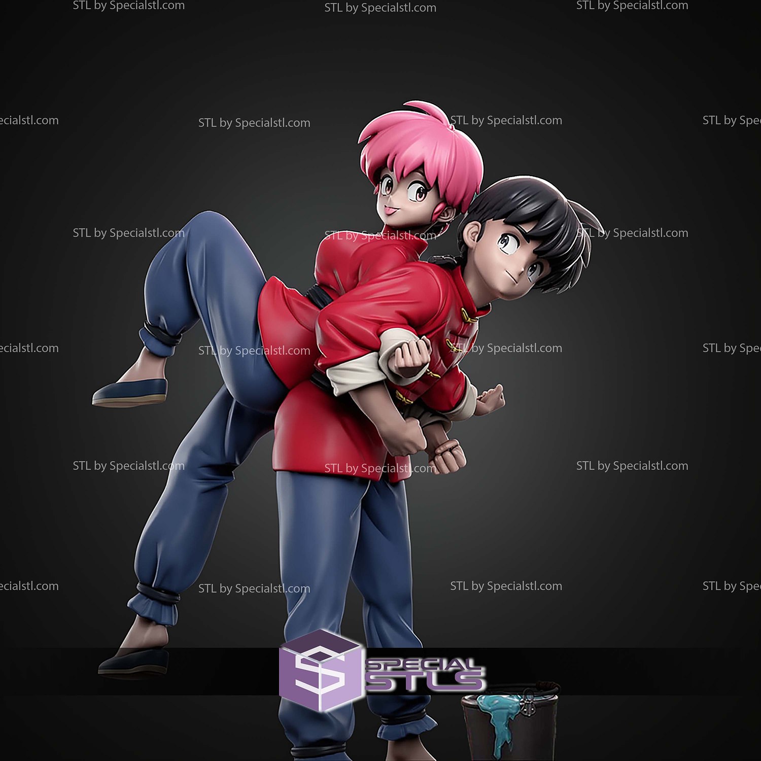 Ranma And Ranma Chan 280mm STL Files 3D Model — view 2