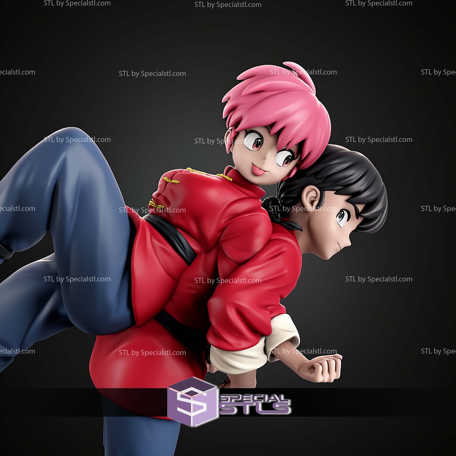 Ranma And Ranma Chan 280mm STL Files 3D Model — view 3