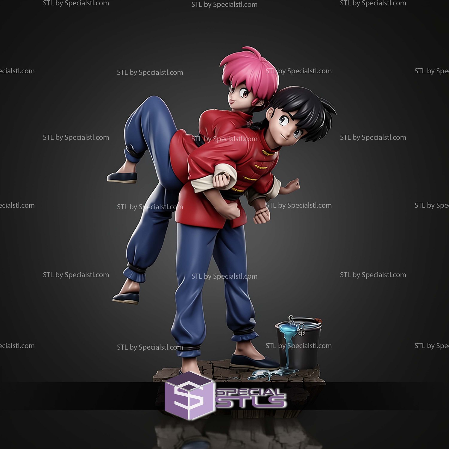 Ranma And Ranma Chan 280mm STL Files 3D Model — view 4