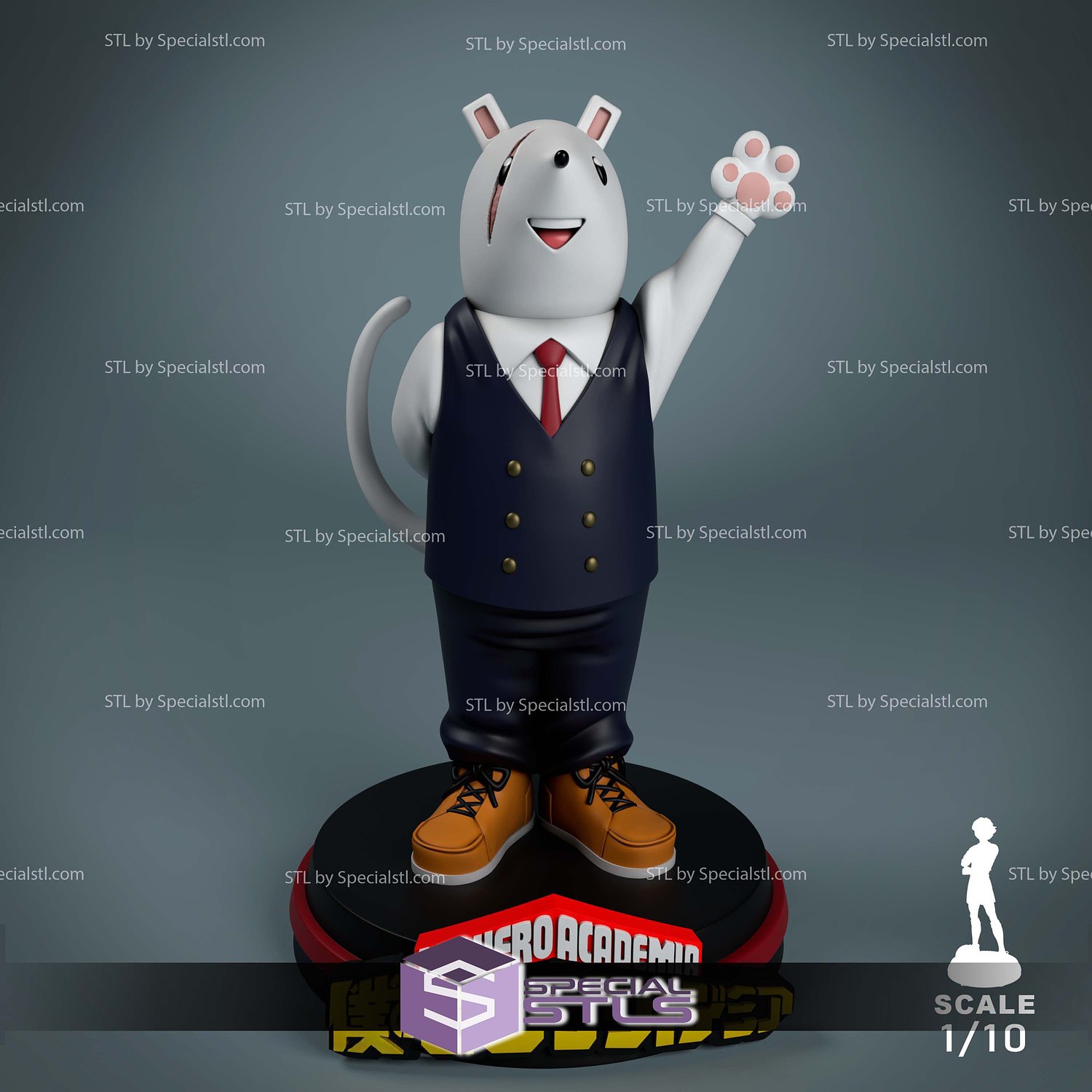 Principal Nezu MHA 103mm STL Files 3D Model — view 4