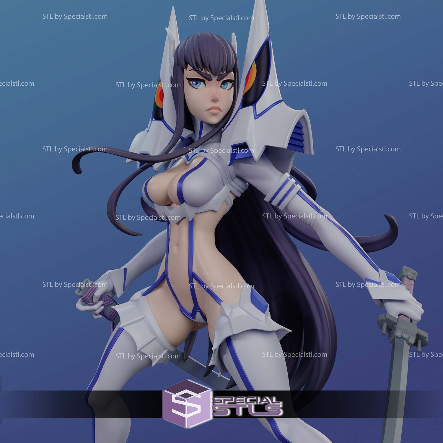 Satsuki Kiryuin Junketsu Attractive Sculptures 3D Printing STL Model — view 3