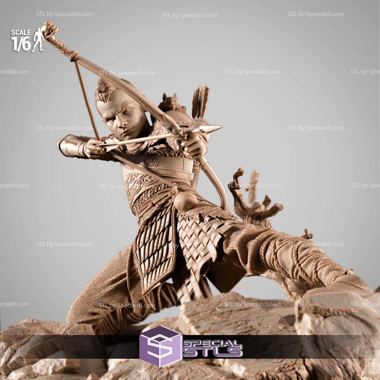 Atreus Archer STL Files 3D Model — view 4