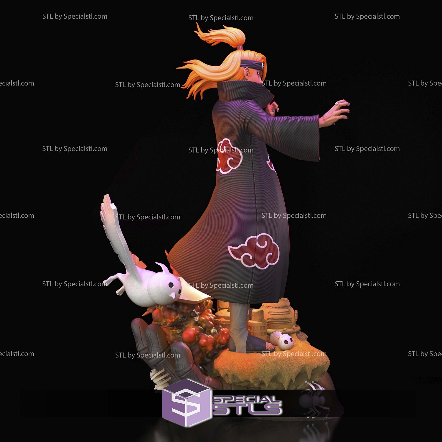Deidara Base Hand 3D Printing Models STL Model — view 3