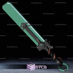 Cosplay STL Files Arcane Ekko Sword 3D Model