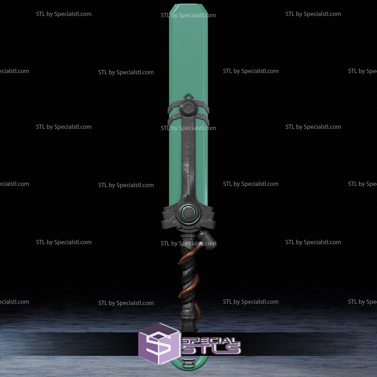 Cosplay STL Files Arcane Ekko Sword 3D Model — view 3