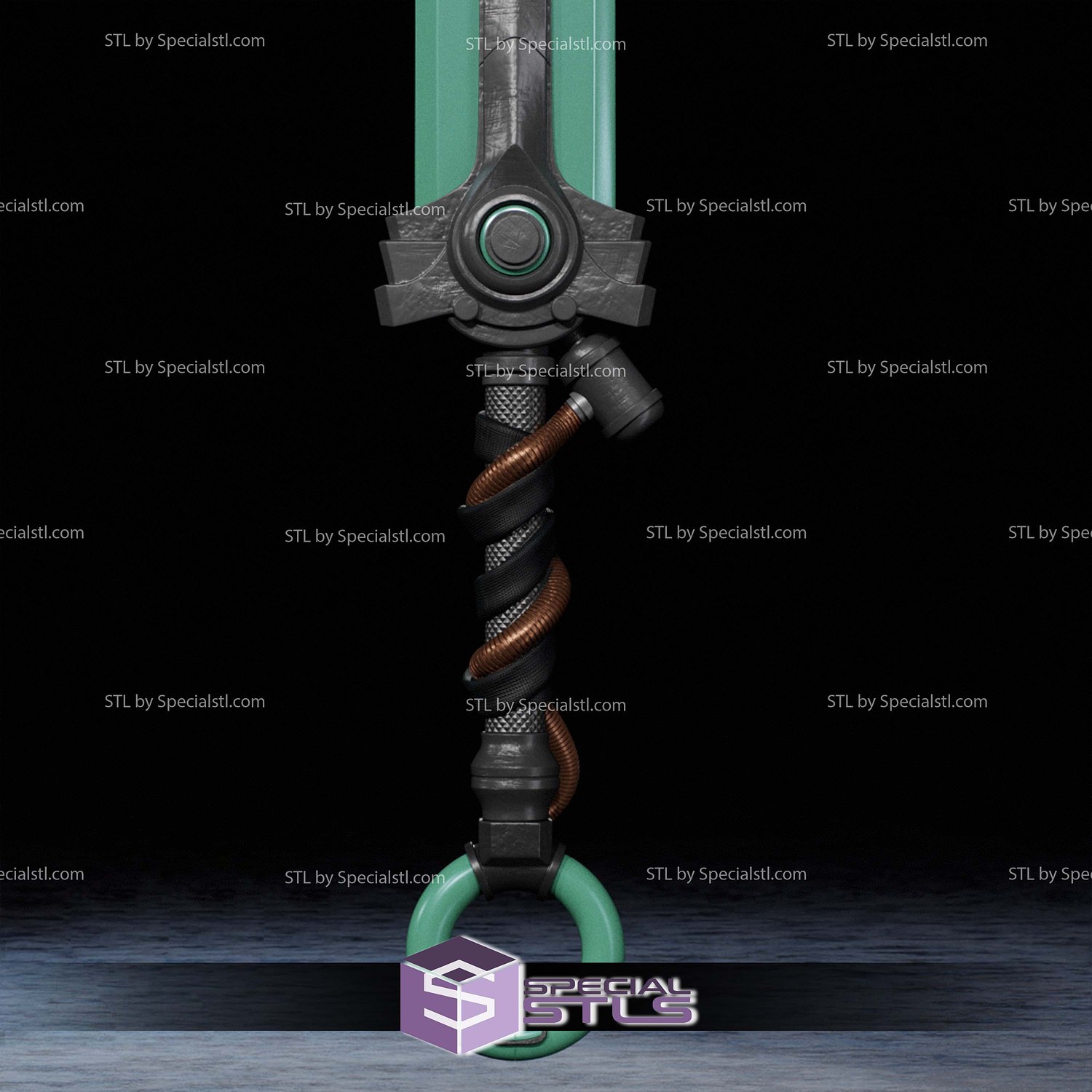 Cosplay STL Files Arcane Ekko Sword 3D Model — view 4