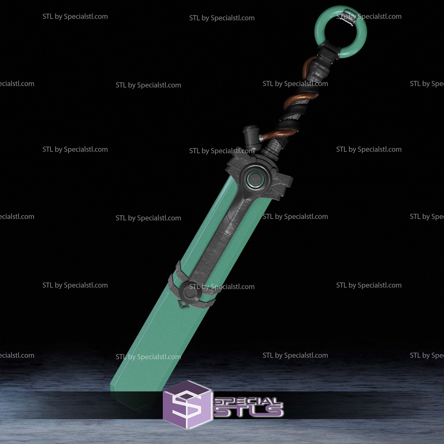 Cosplay STL Files Arcane Ekko Sword 3D Model — view 5