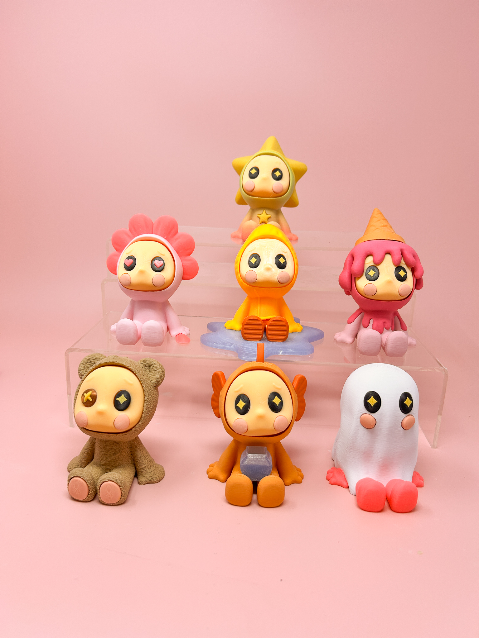 No One's Boo - Bittersweet Creatures - Cute Ghost Collectible Figure, Mystery Box, Blind Box 3D STL Model — view 4