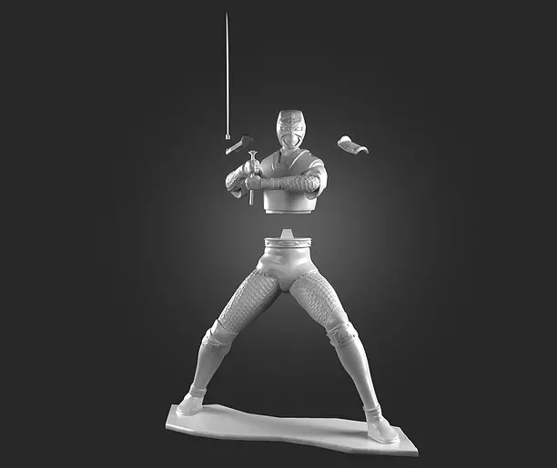 Jiraya 3D Print star wars character holding sword STL Model