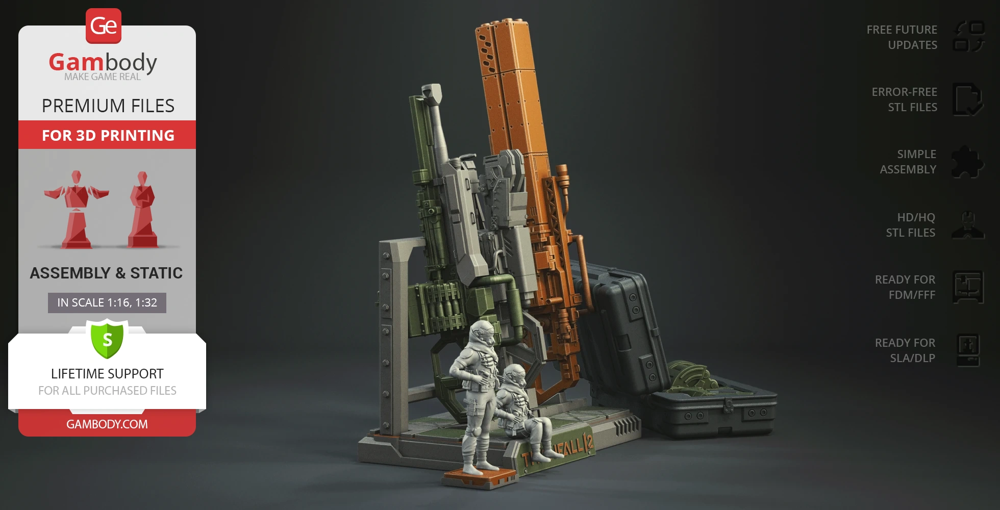Titanfall Militia Pilot and Weapons Pack 3D Printer Files | Assembly STL Model