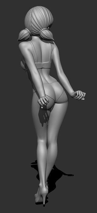 Marinette Ladybug lingerie version 2 3D STL Model — view 3