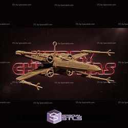 X Wing Ornaments Decoration STL Files 3D Model — view 1