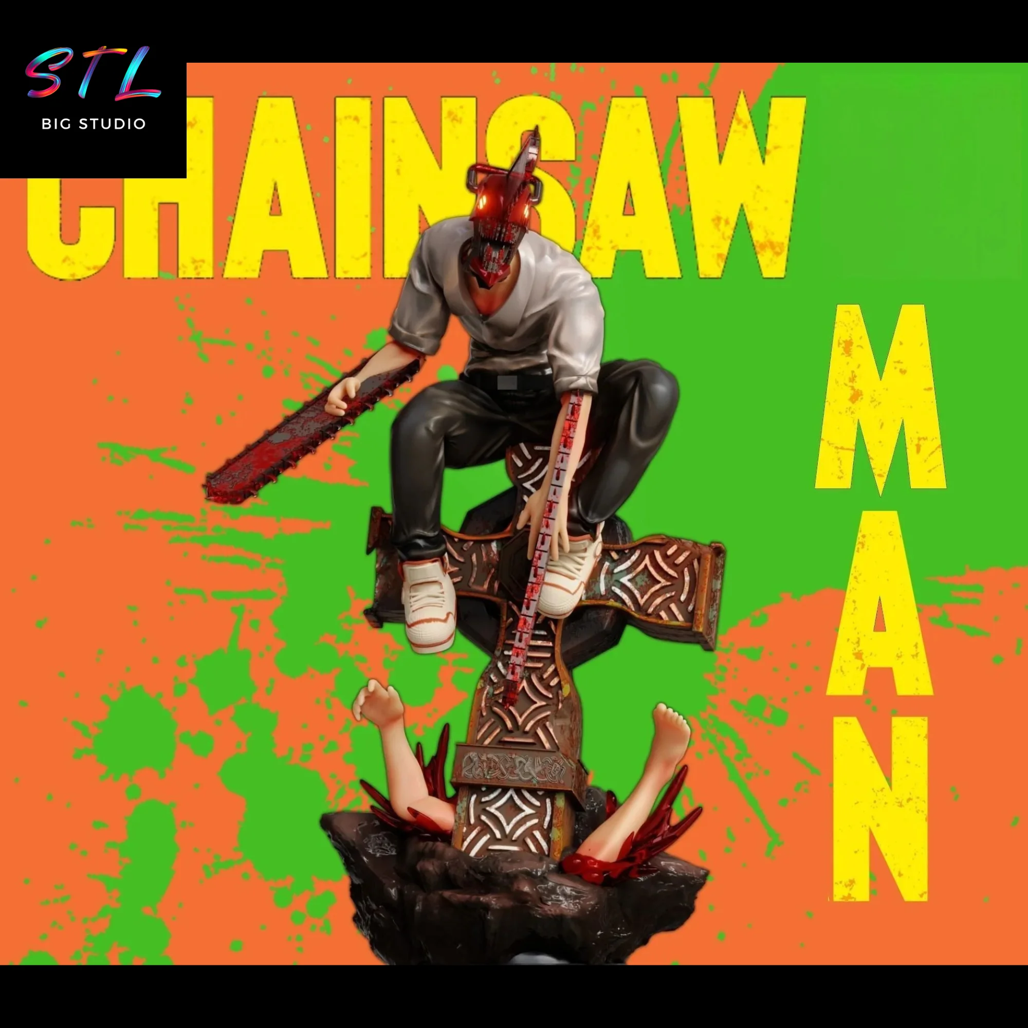 Denji STL | Chainsaw Man | 3D Printable Figure Model