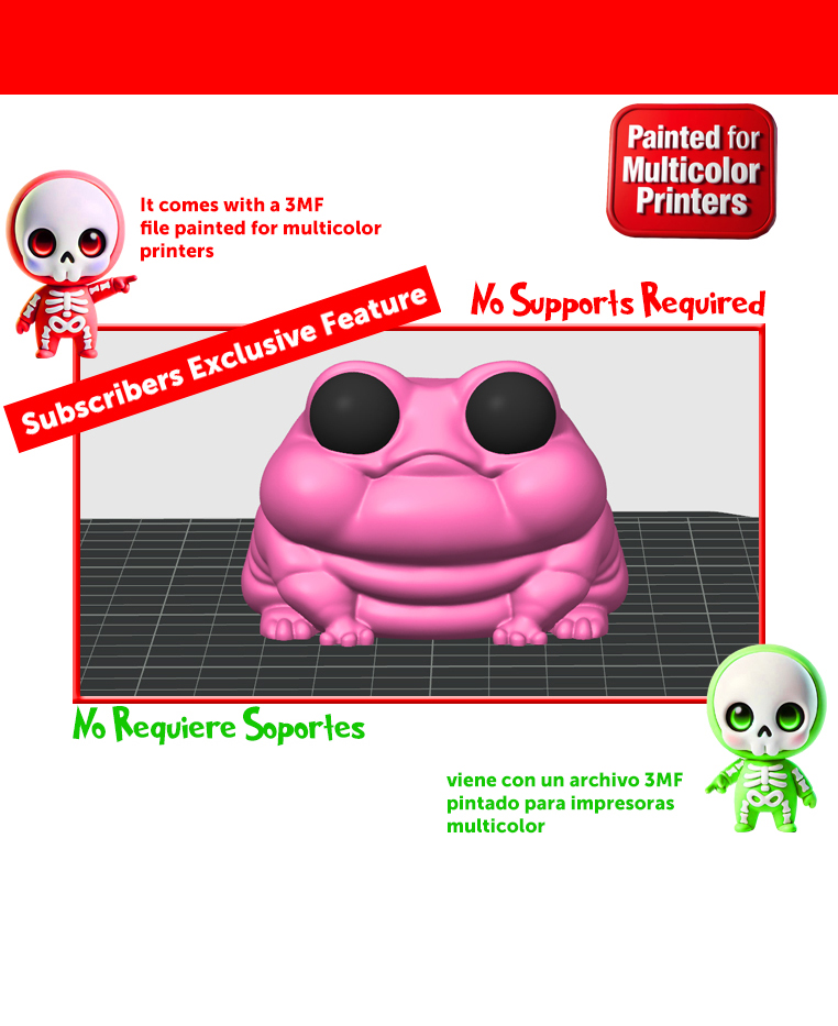 Bubblegum Toad 3D 3MF Model — view 6