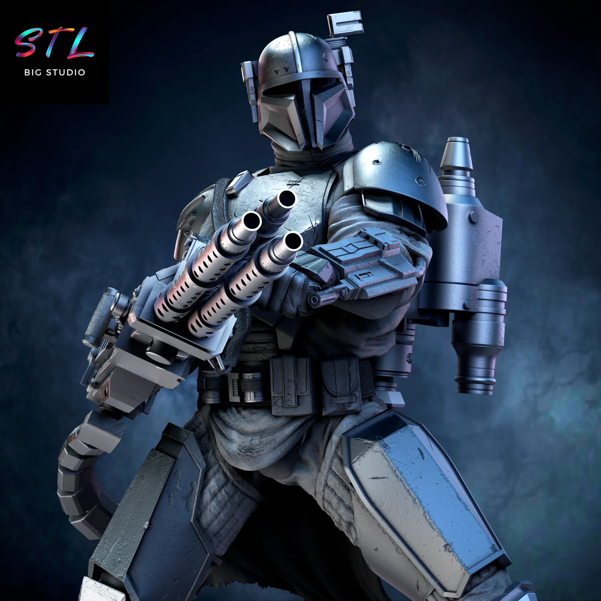 Paz Vizsla STL | 3D Printable Figure | Star Wars Model — view 2