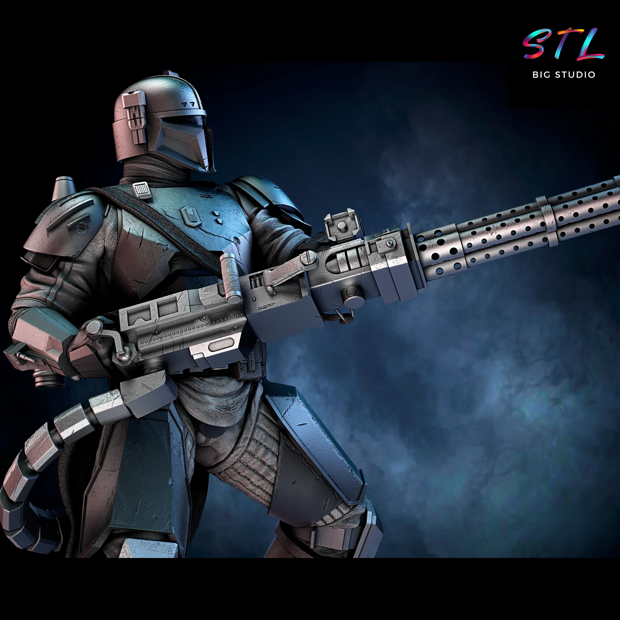 Paz Vizsla STL | 3D Printable Figure | Star Wars Model — view 3