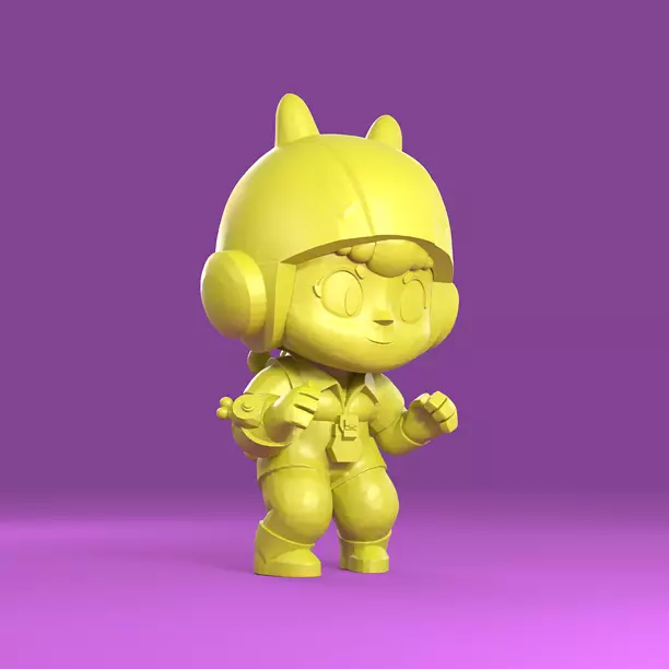Bea Original - Brawl Stars 3D STL Model