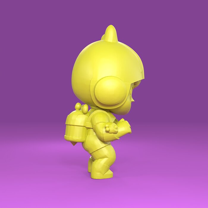 Bea Original - Brawl Stars 3D STL Model — view 4
