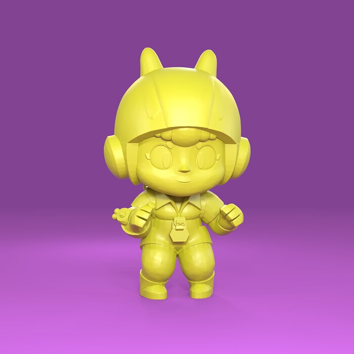 Bea Original - Brawl Stars 3D STL Model — view 5