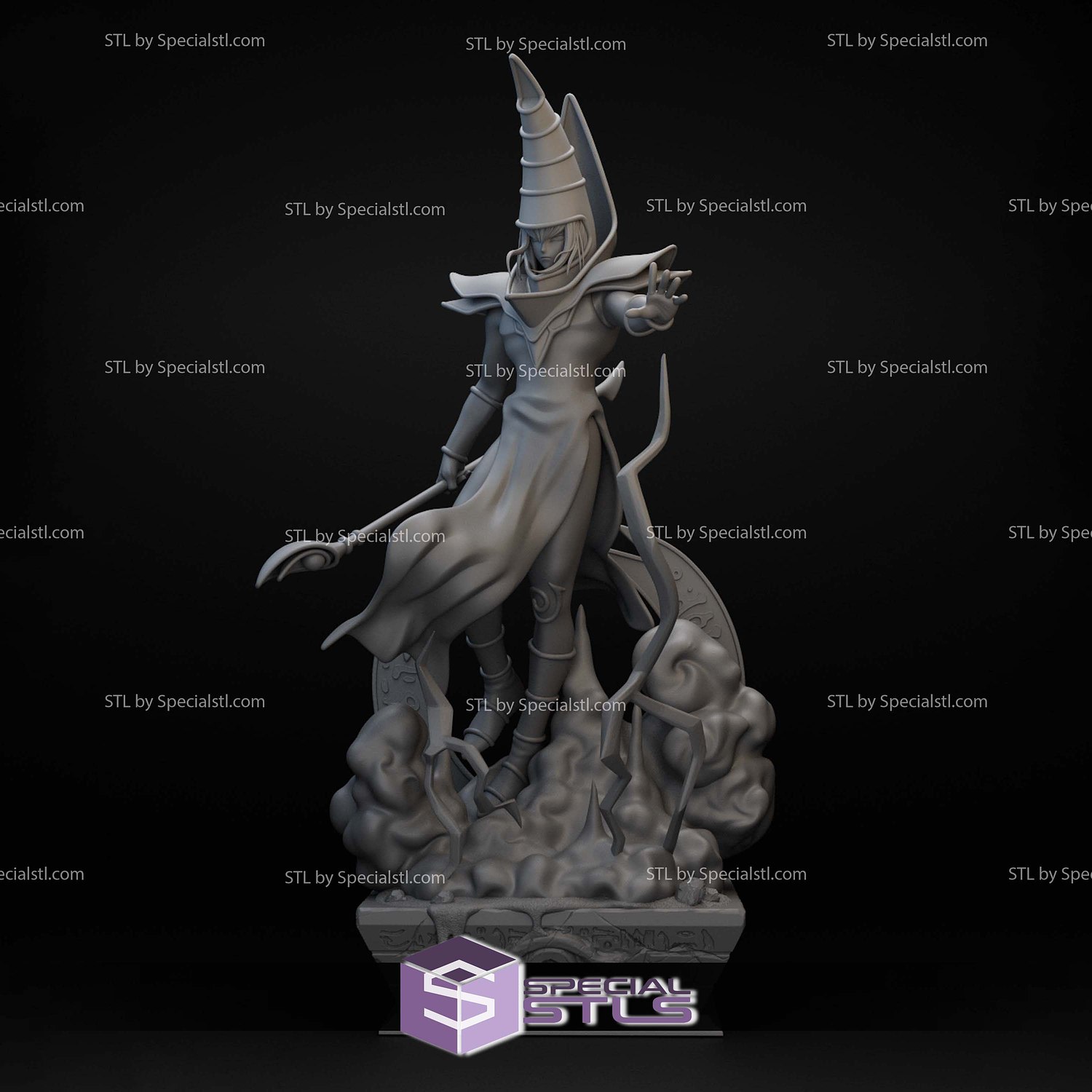 Dark Magician Cloud Base 3D Printer Files STL Model — view 3