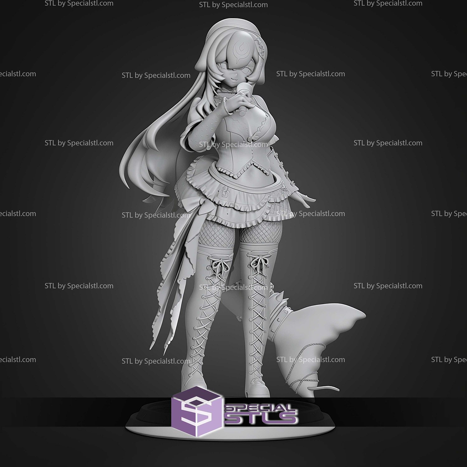 Bao The Whale Rockstar ENVtuber 243mm STL Files 3D Model — view 5