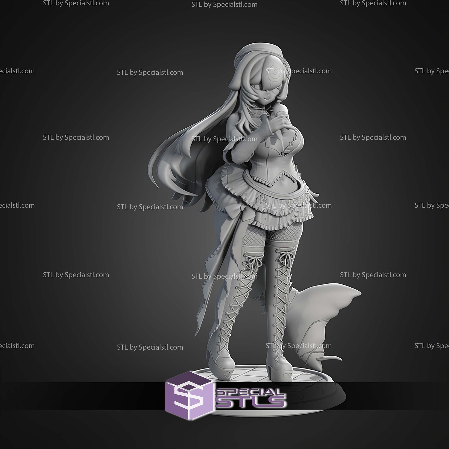 Bao The Whale Rockstar ENVtuber 243mm STL Files 3D Model — view 8