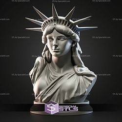 Mini Bust Character Collection STL Statue of Liberty 3D Model