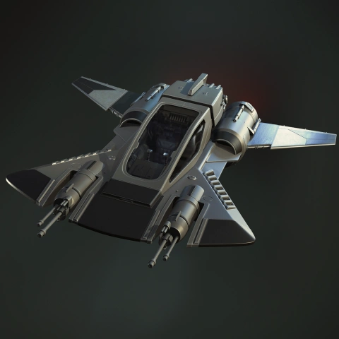 Pirate Snub Fighter 3D Printer Files | Assembly + Action STL Model