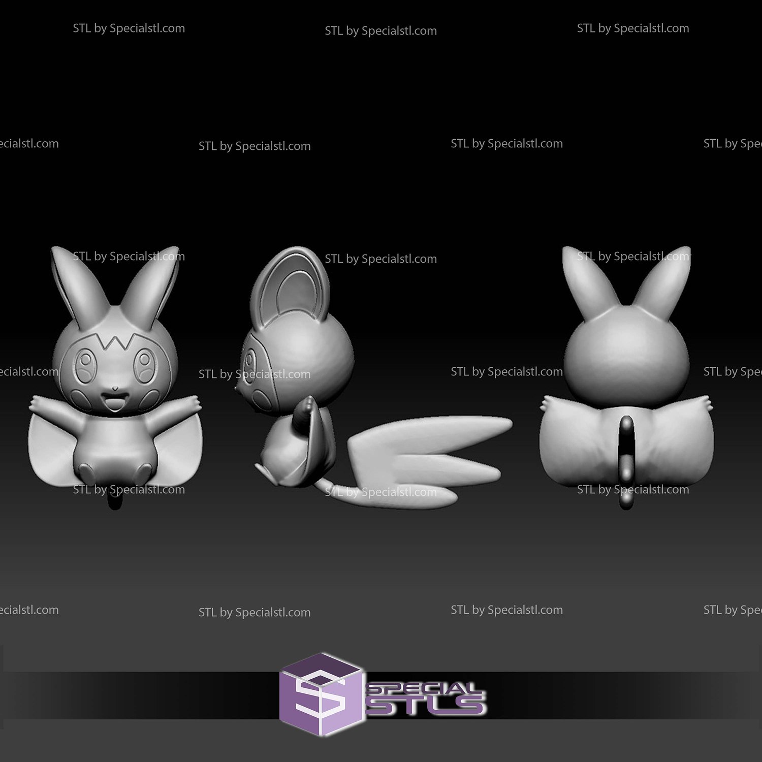 Pokemon STL Collection Emolga 3D Model — view 3