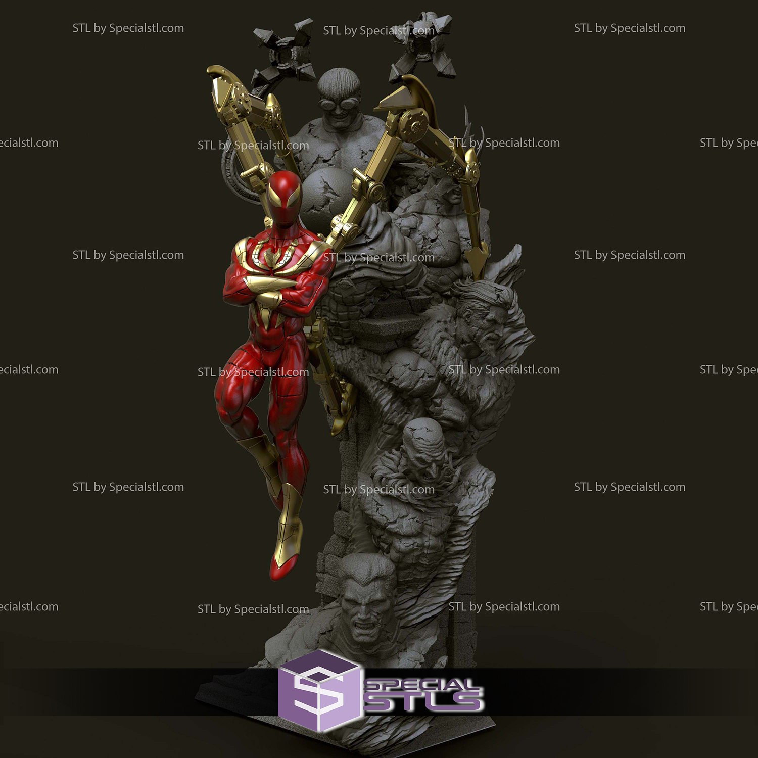 Iron Spider 3D Printer Files STL Model — view 2