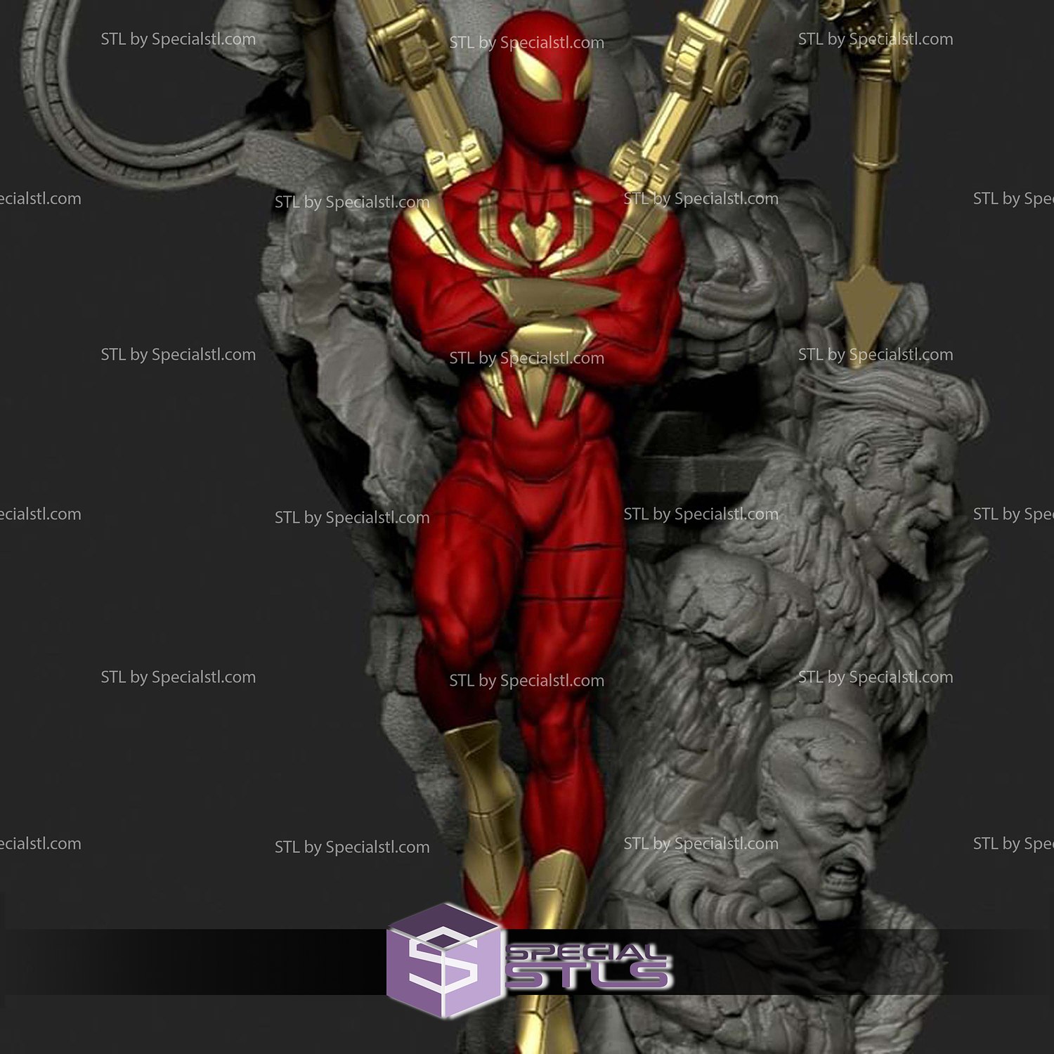 Iron Spider 3D Printer Files STL Model — view 3