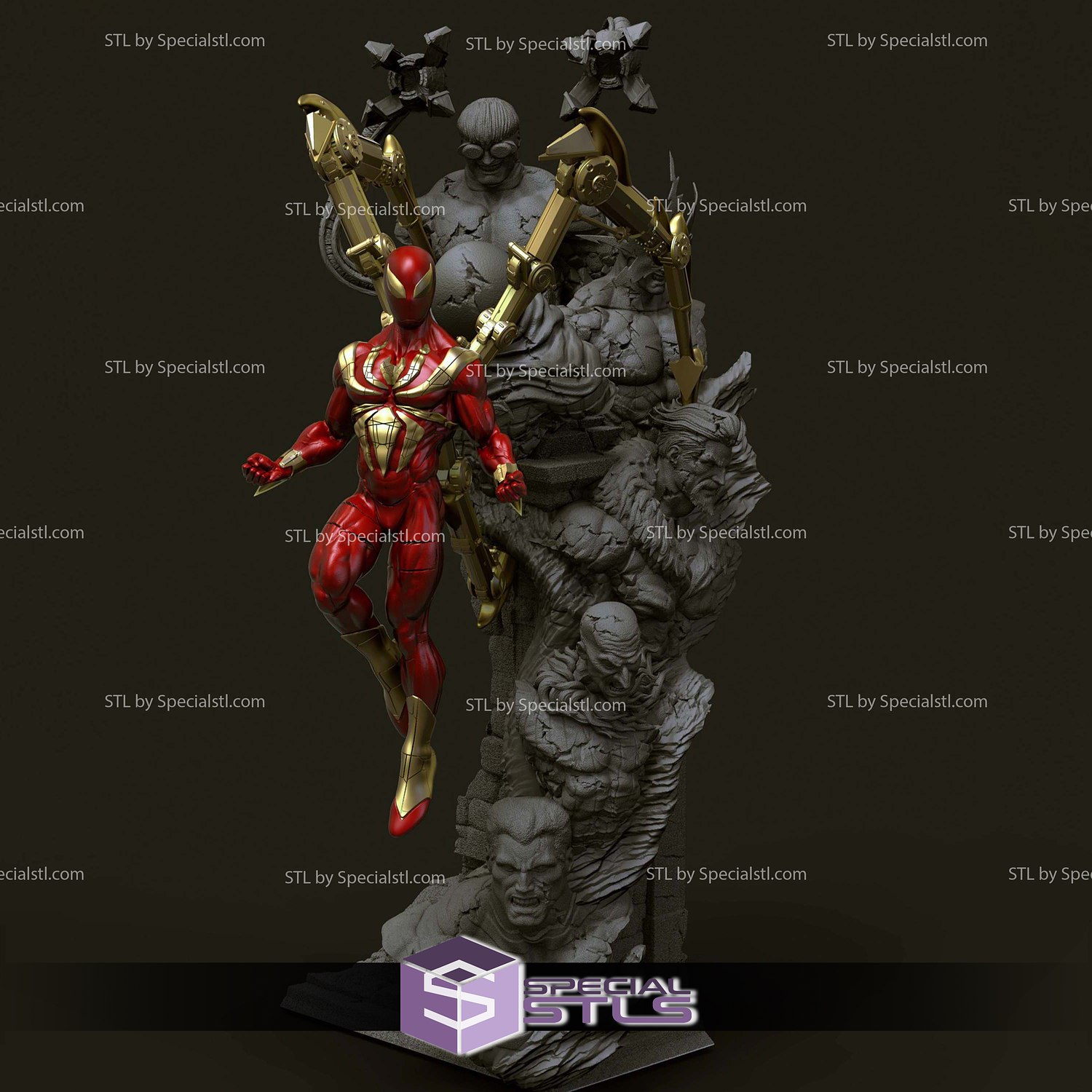 Iron Spider 3D Printer Files STL Model — view 5