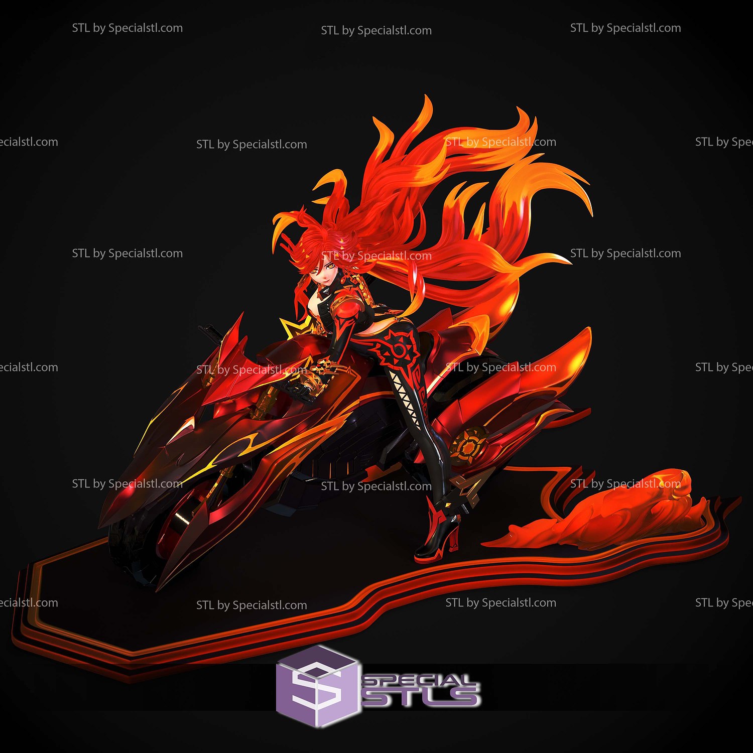 Mavuika Motor Genshin Impact STL Files 3D Model — view 2