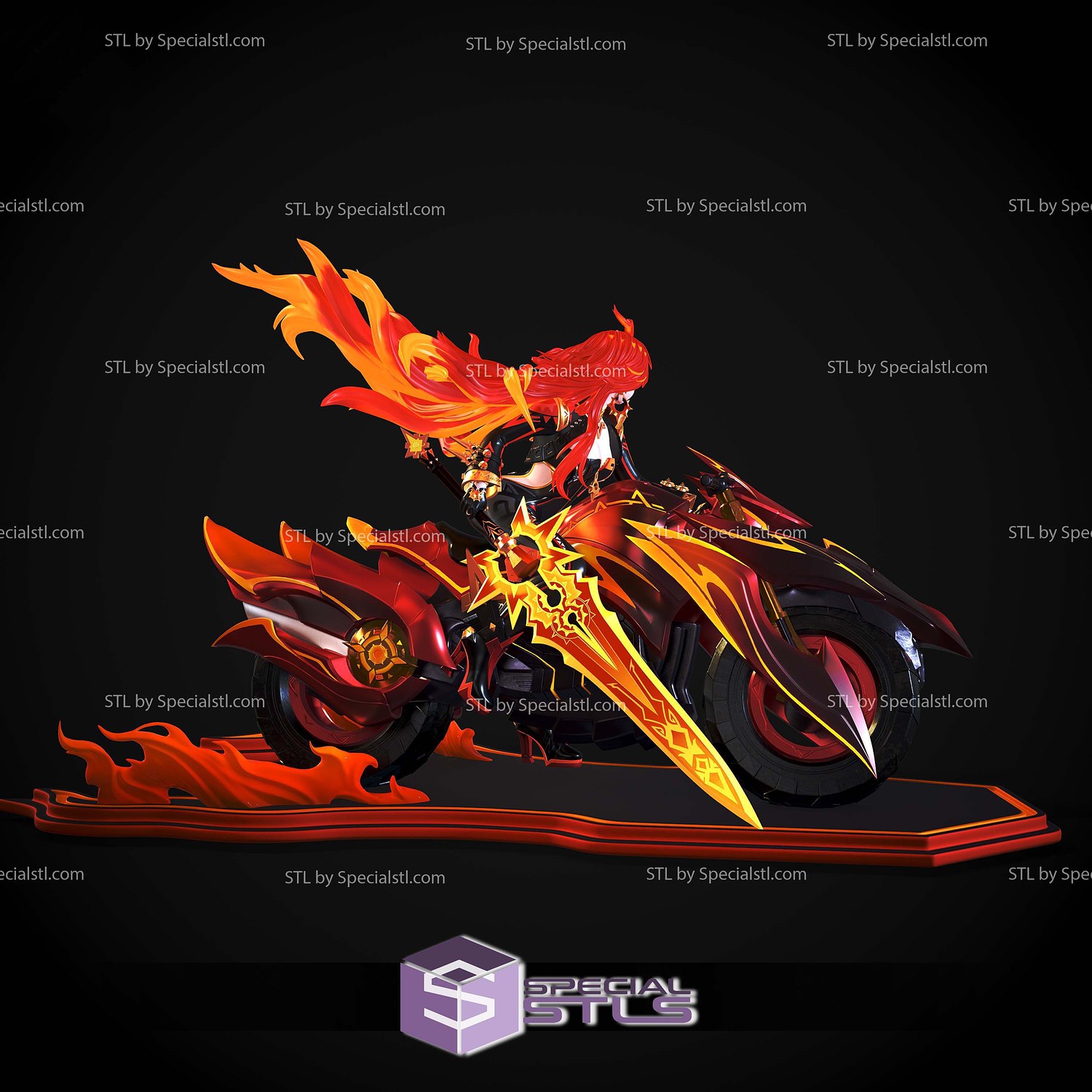 Mavuika Motor Genshin Impact STL Files 3D Model — view 3