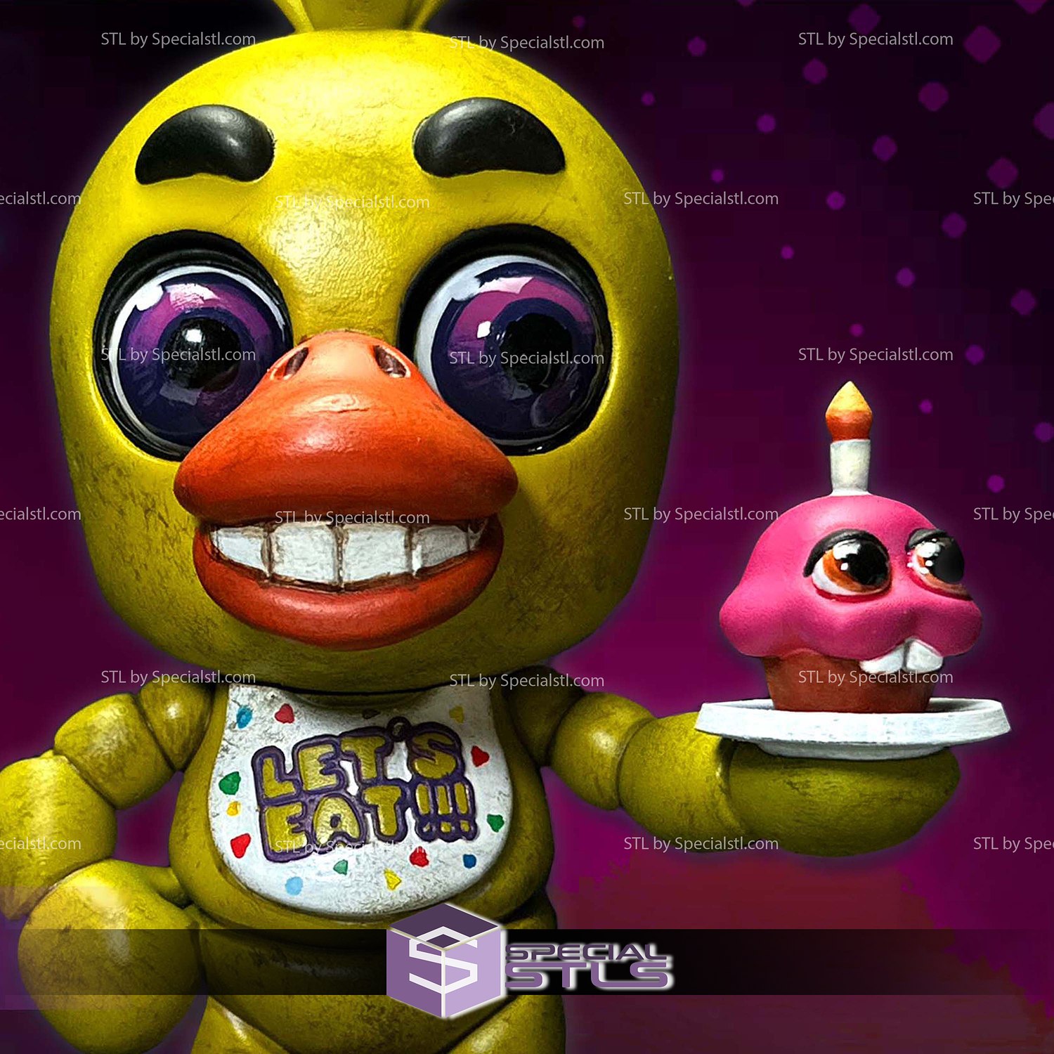 Five Nights at Freddy Chica Chibi 3D Printer Files STL Model — view 2