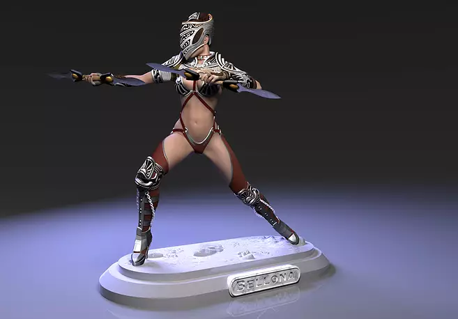 Bellona attack pose 3D STL Model
