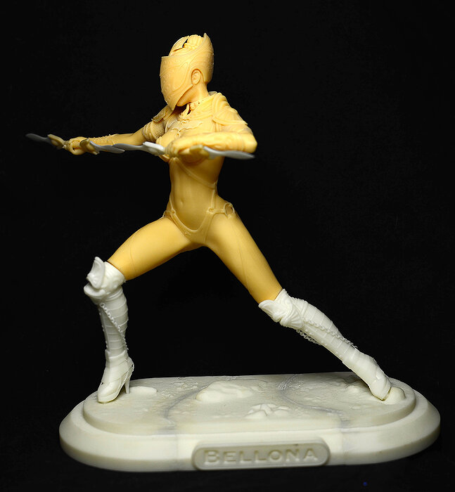 Bellona attack pose 3D STL Model — view 6