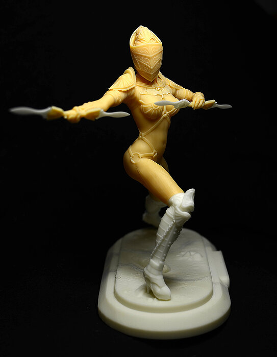 Bellona attack pose 3D STL Model — view 7